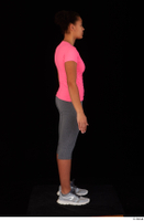  Zahara dressed grey sneakers grey sports leggings pink t shirt sports standing whole body 0007.jpg